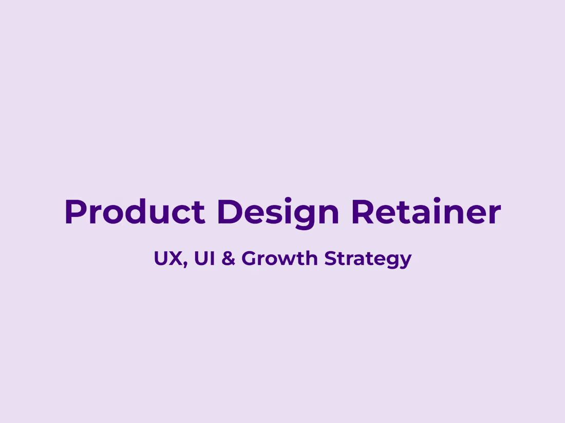 Cover image for Weekly Product Design Retainer