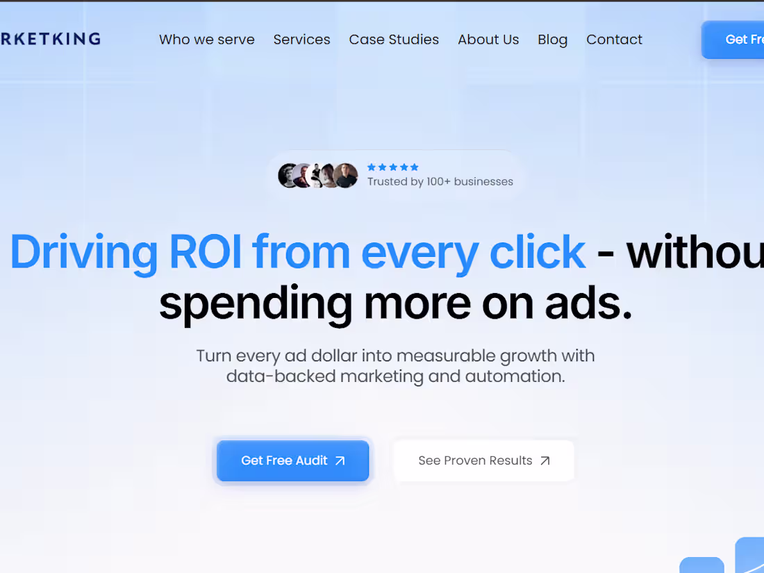 Cover image for MarketKing – Advanced Webflow Agency