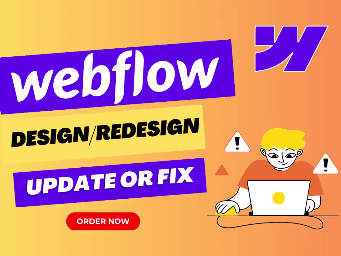 Cover image for Design, redesign, update or fix Webflow website