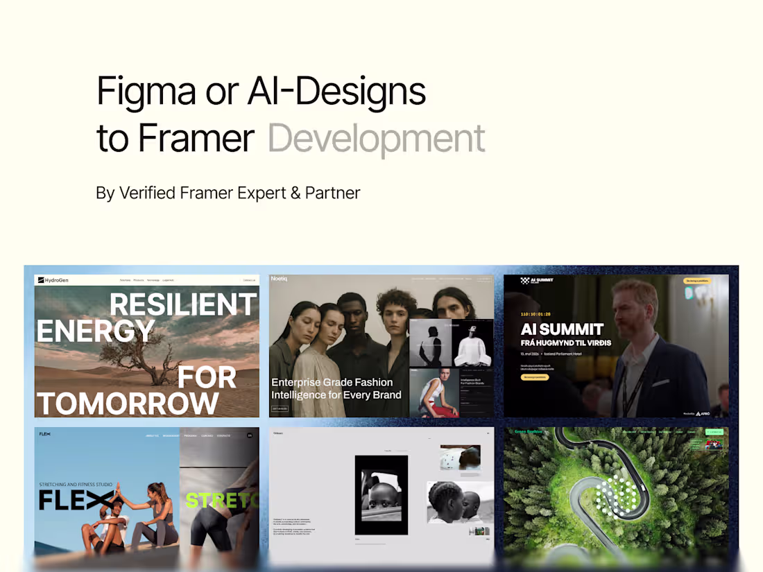 Cover image for Figma or AI-Generated Designs → Framer Build