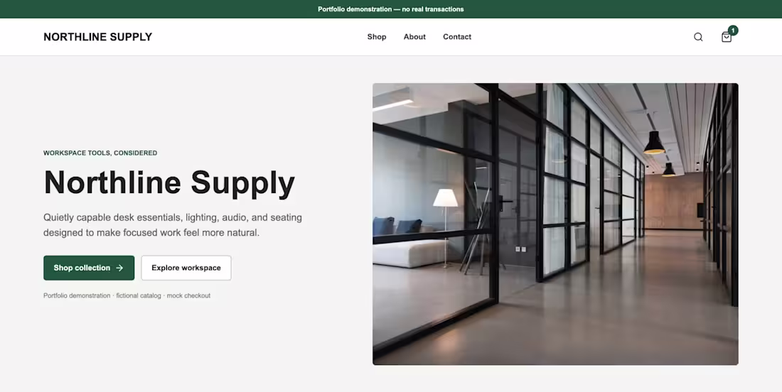 Cover image for Northline Storefront - a polished