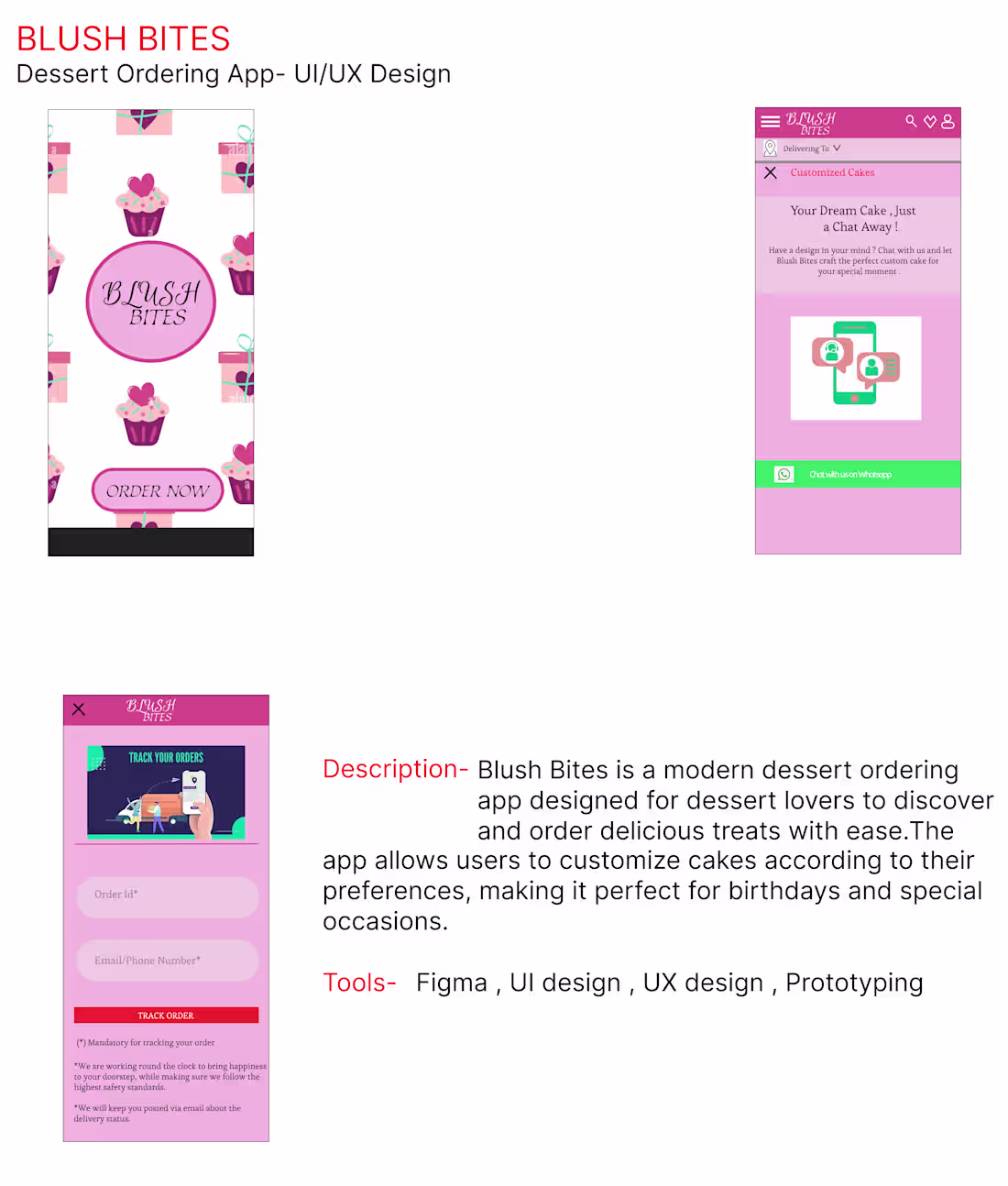 Cover image for BlushBites - a desert ordering app