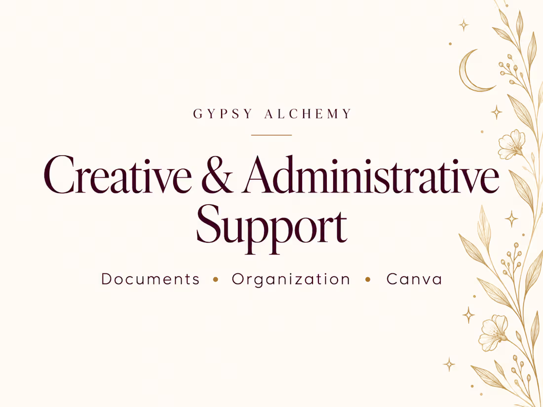 Cover image for Creative & Administrative Support
