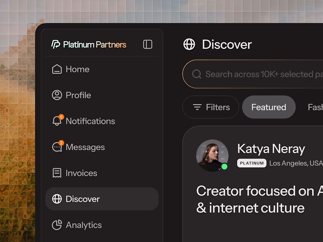 Cover image for Platform UI & Brand Direction