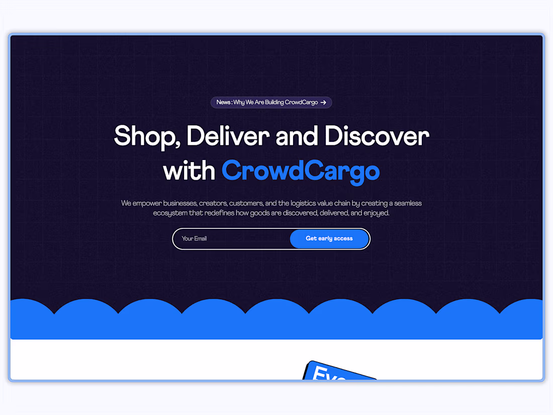Cover image for CrowdCargo Landing Page Design And Development