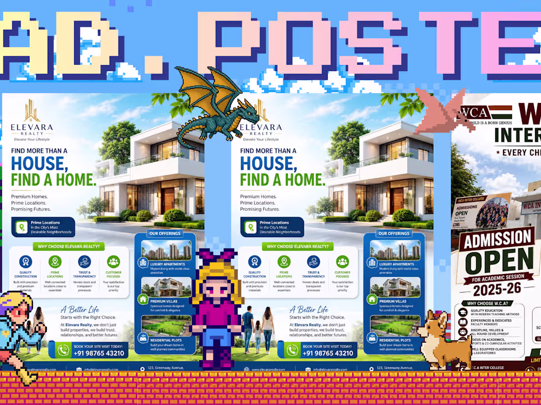 Cover image for I can make every type of school poster,social media post