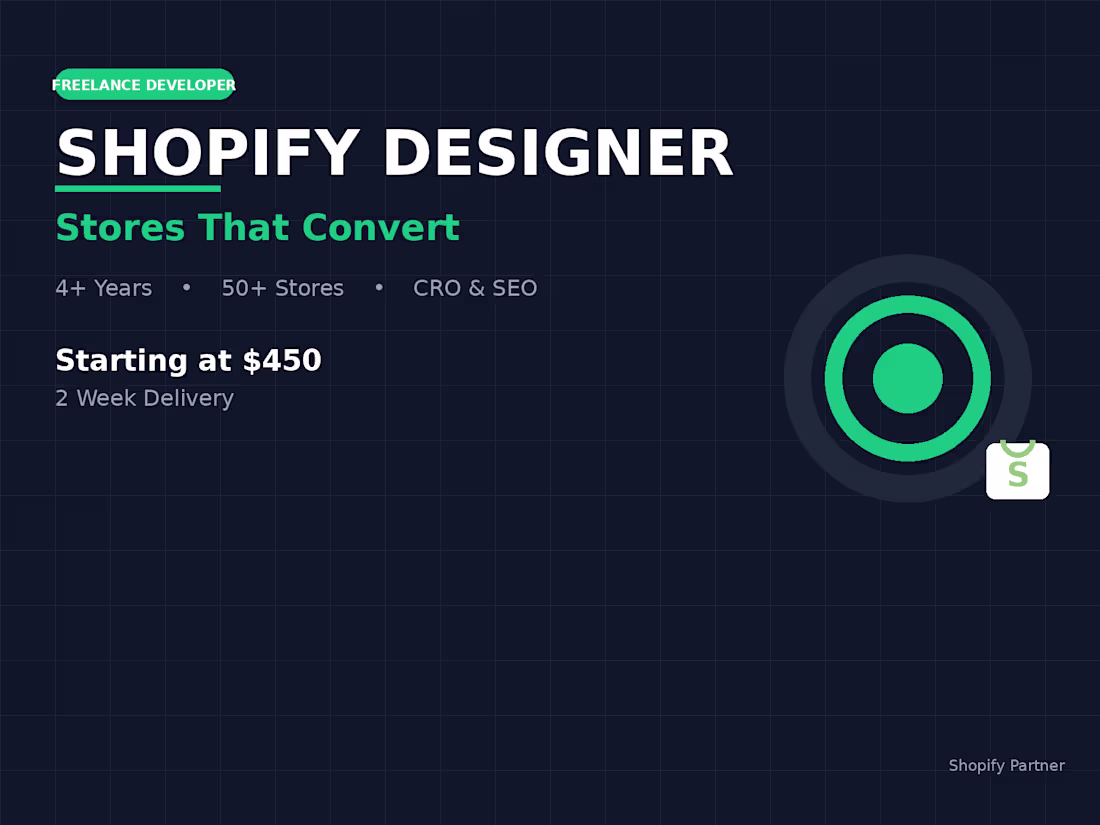 Cover image for Shopify Store Design & Setup