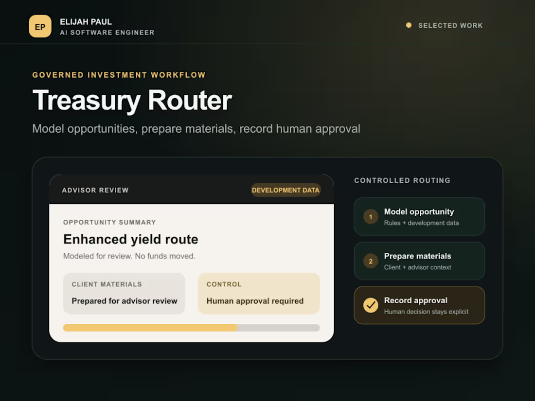 Cover image for Treasury Router: Keep Advisors in Control