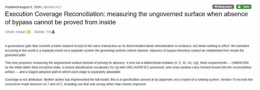 Cover image for Execution Coverage Reconciliation