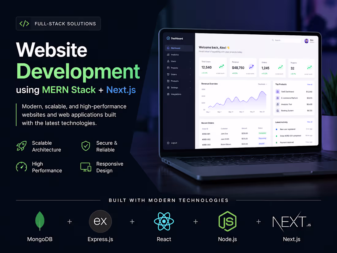 Cover image for Mern Stack (Full stack) Website Development