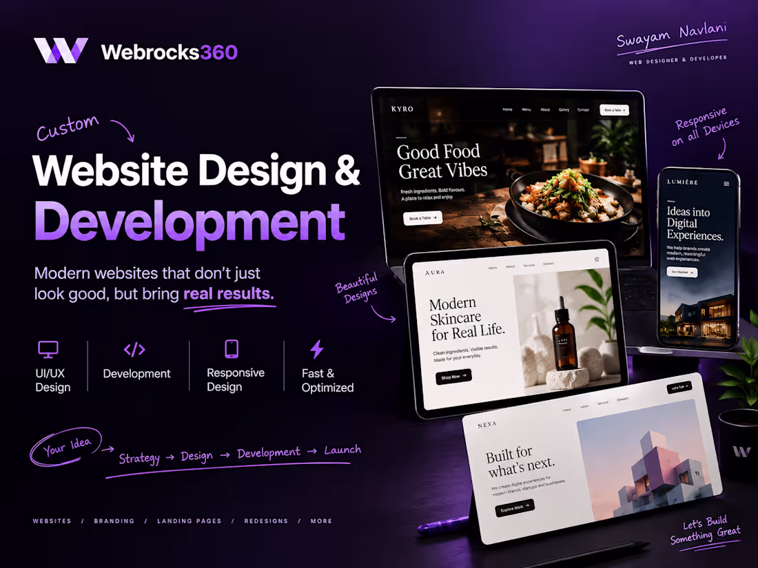 Cover image for Custom Website Design & Development