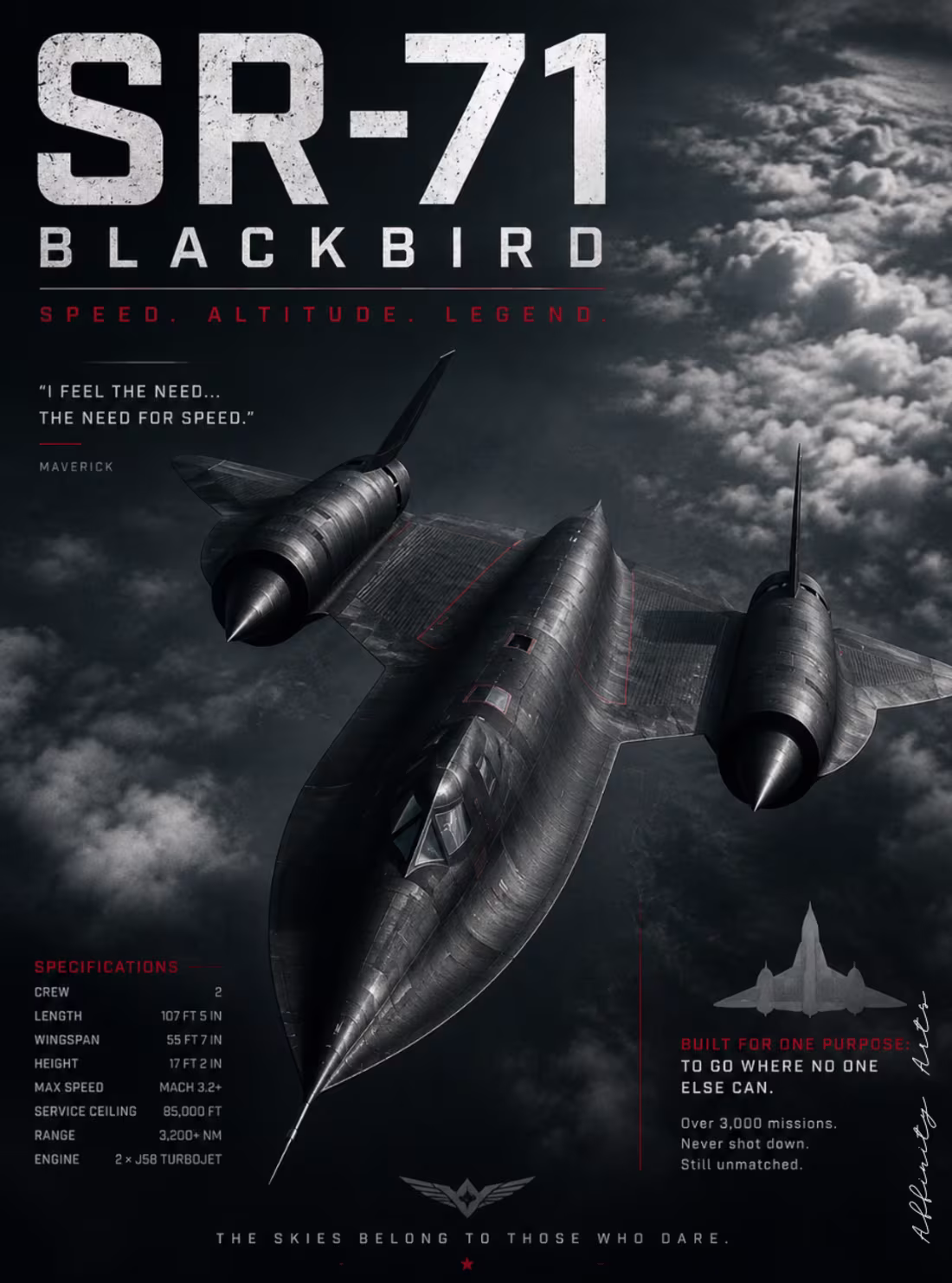 Cover image for SR-71 Blackbird Art Print |