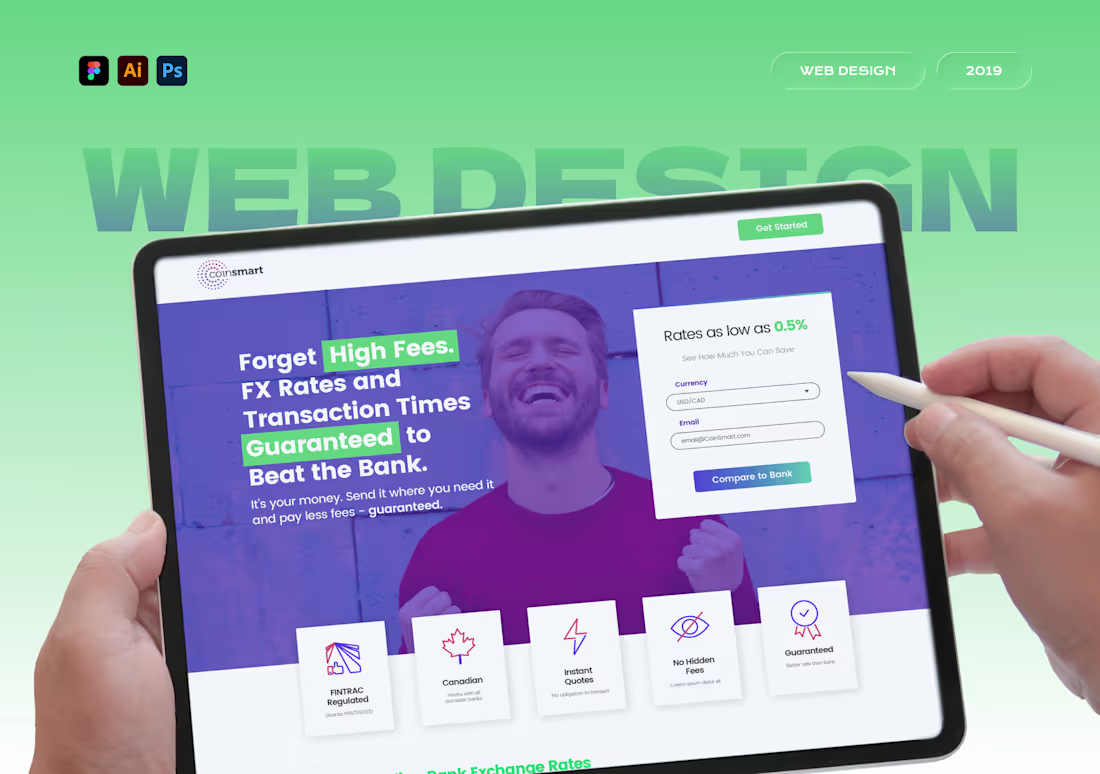 Cover image for CoinSmart FX — Conversion-Focused Fintech Landing Page