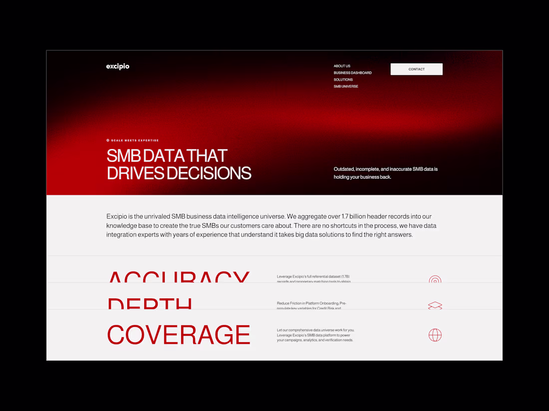 Cover image for Excipio web design