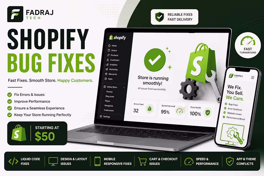 Cover image for Shopify Bug Fixes