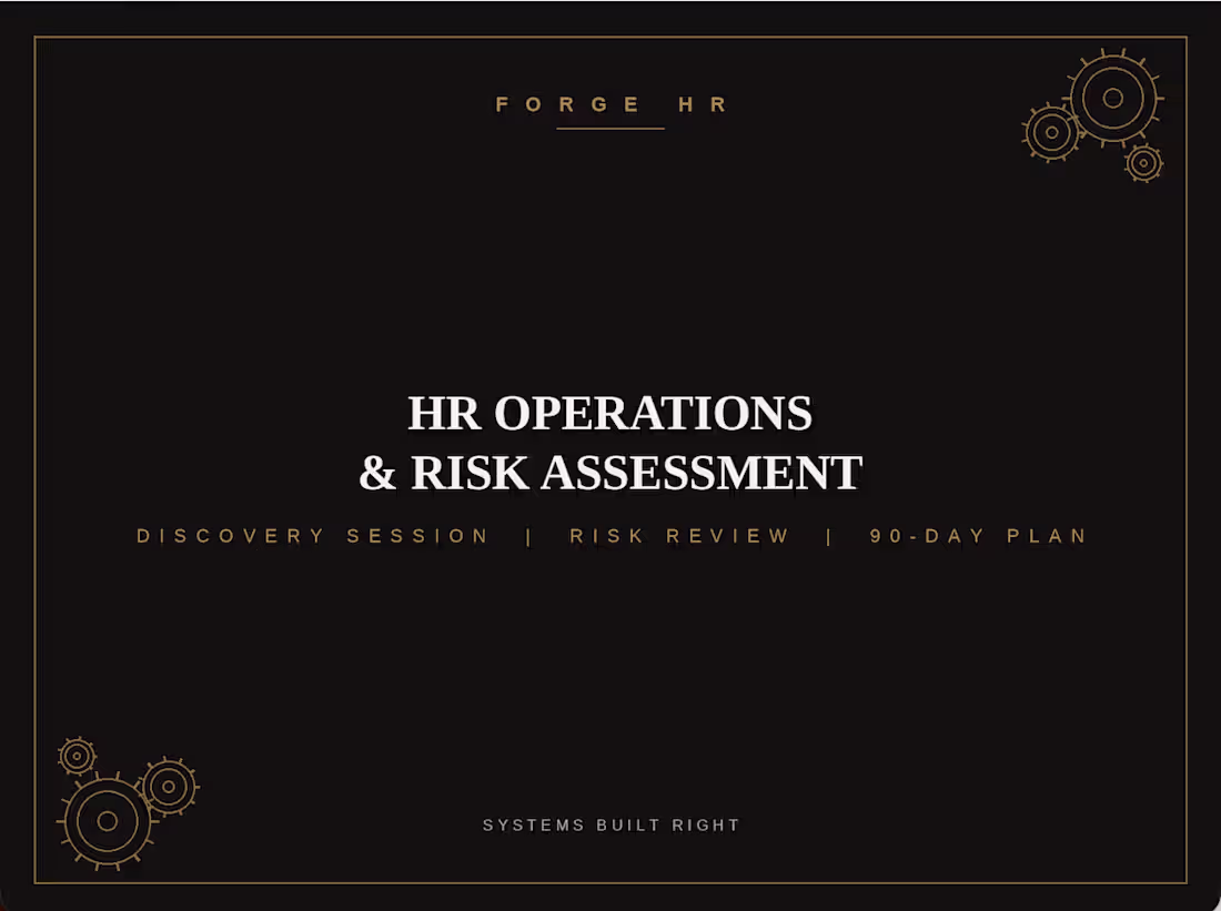 Cover image for HR Operations & Risk Assessment