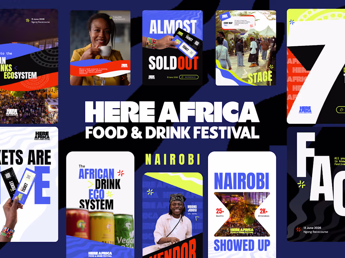 Cover image for Here Africa Food & Drinks Festival Social Media Branding