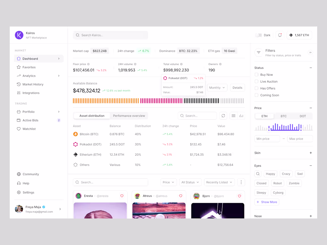 Cover image for Kairos · NFT Marketplace