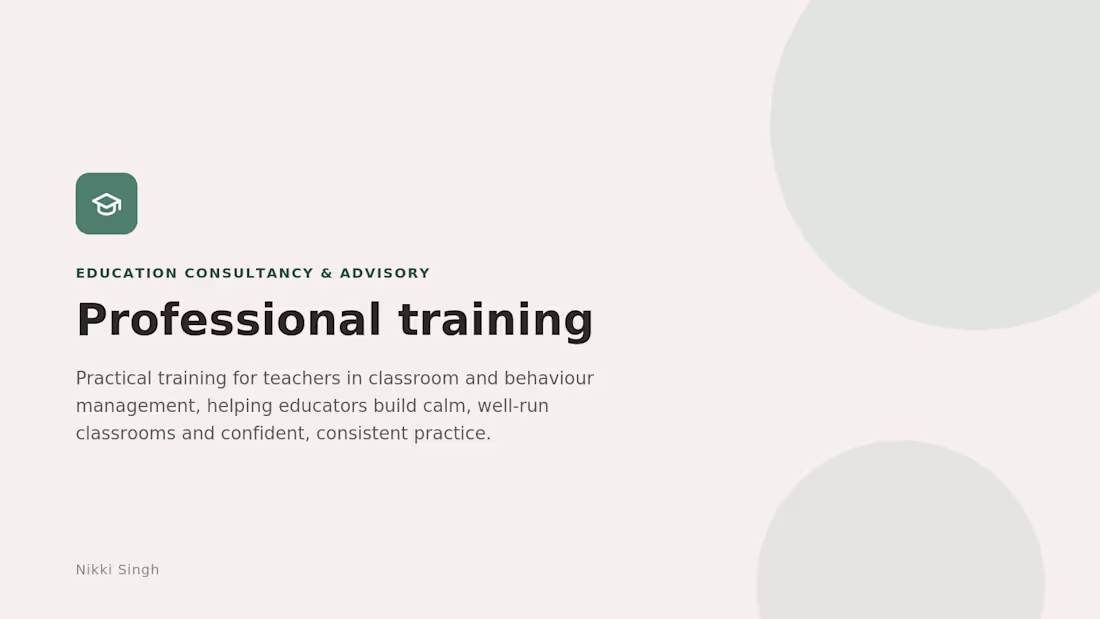 Cover image for Professional Training