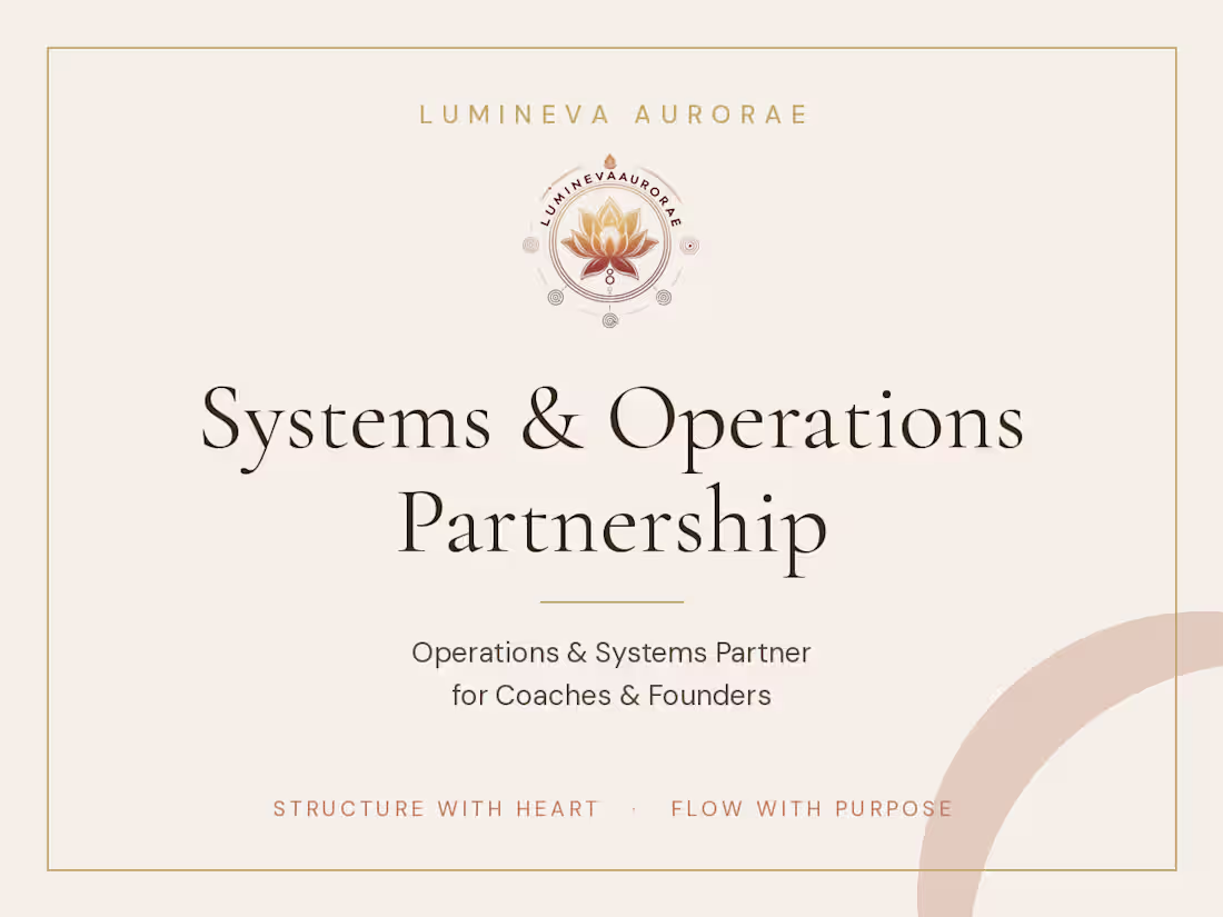 Cover image for Systems & Operations Partnership