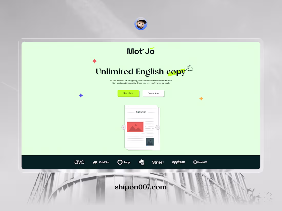 Cover image for MotJo — Unlimited English Copywriting