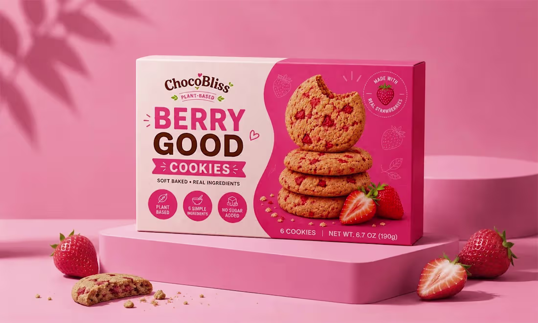 Cover image for ChocoBliss Cookie Box – Packaging Design