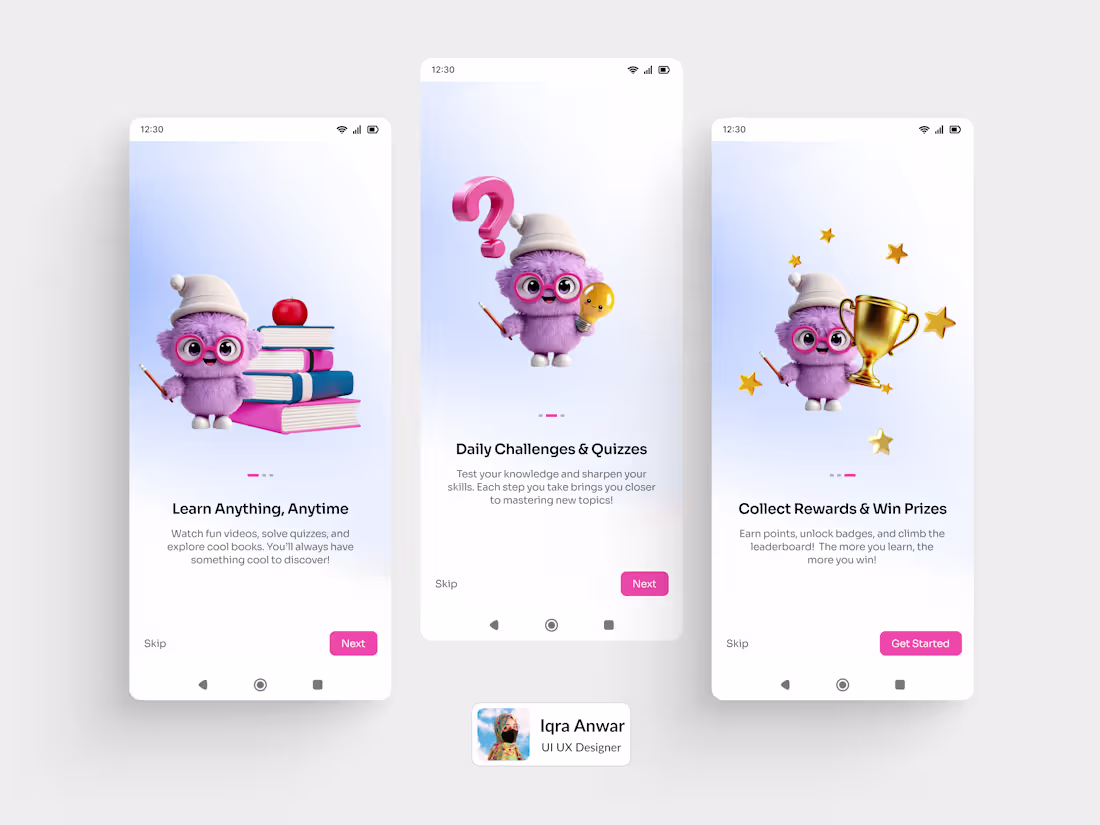 Cover image for Onboarding Screen (E-learning App Design)