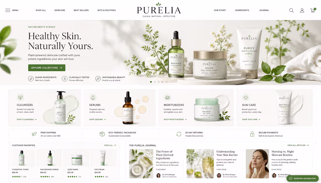 Cover image for PURELIA ECommerce Storefront: Built for