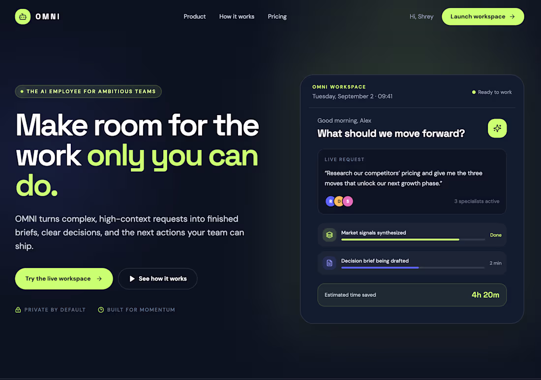 Cover image for OMNI AI Employee
OMNI is a