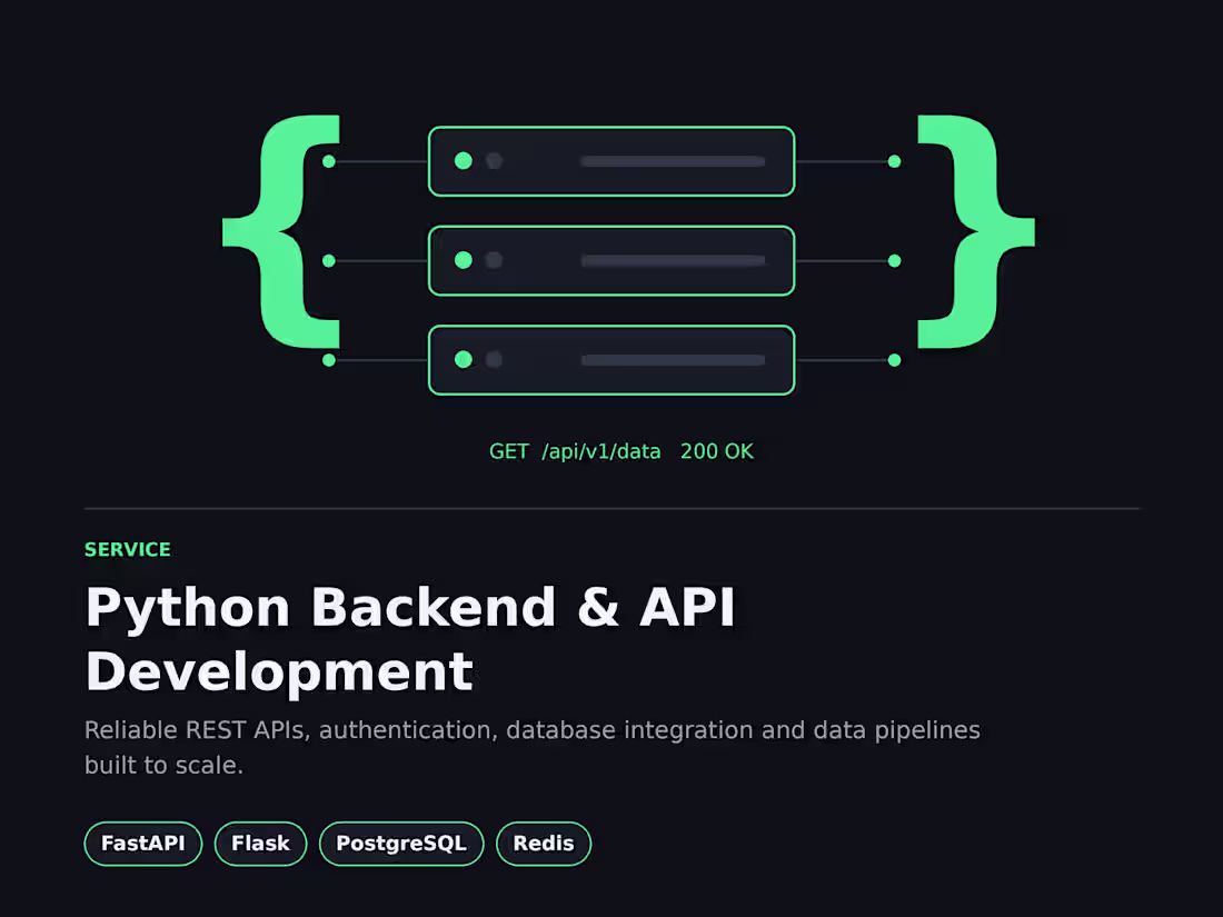 Cover image for Python Backend & API Development