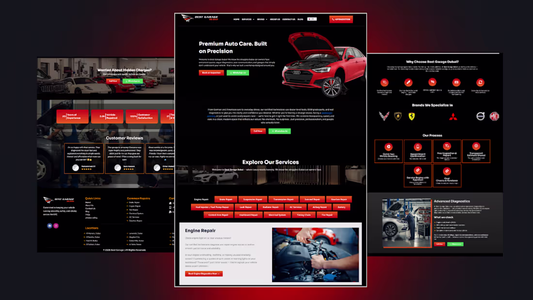 Cover image for Garage Website designed in Wordpress