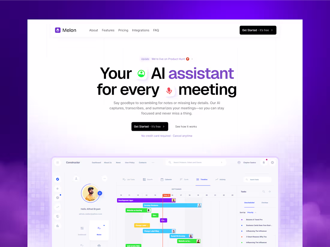 Cover image for Melon - AI Assistant Website Framer Design & Development