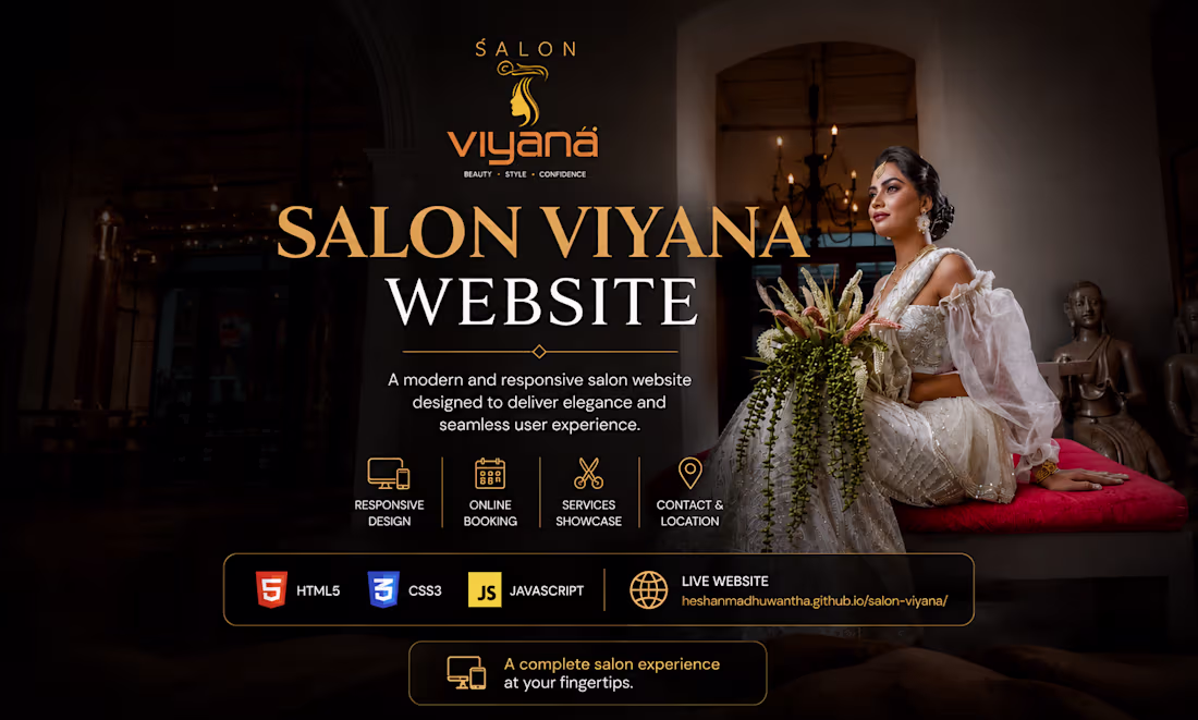 Cover image for Website for a local salon,