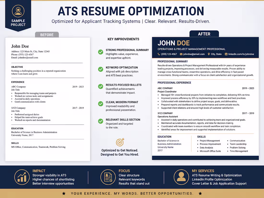 Cover image for ATS Resume Optimization — Sample Project