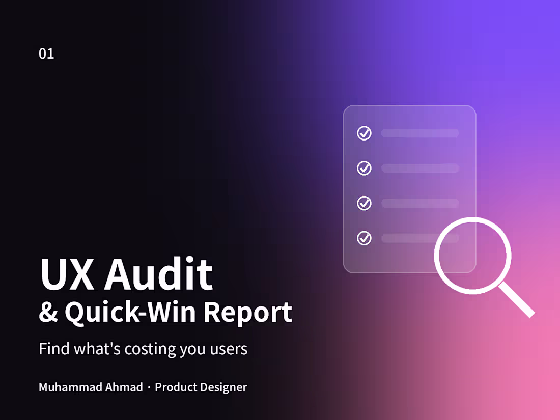 Cover image for UX Audit & Quick-Win Report for Apps and Websites