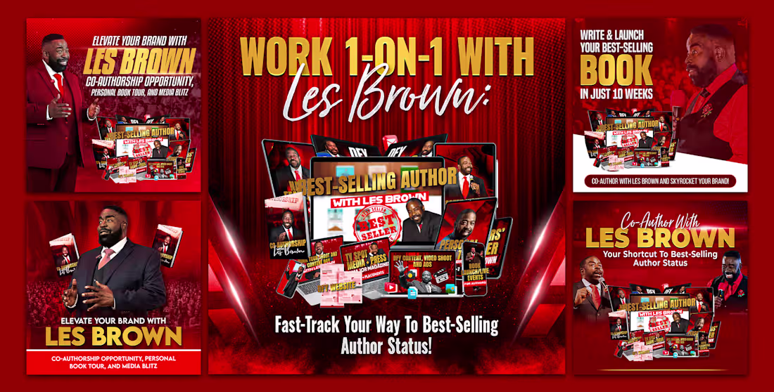 Cover image for working with world-famous celebrity Les Brown