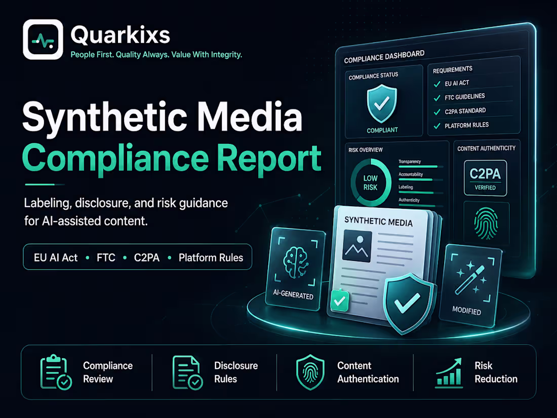 Cover image for SYNTHETIC MEDIA COMPLIANCE REPORT