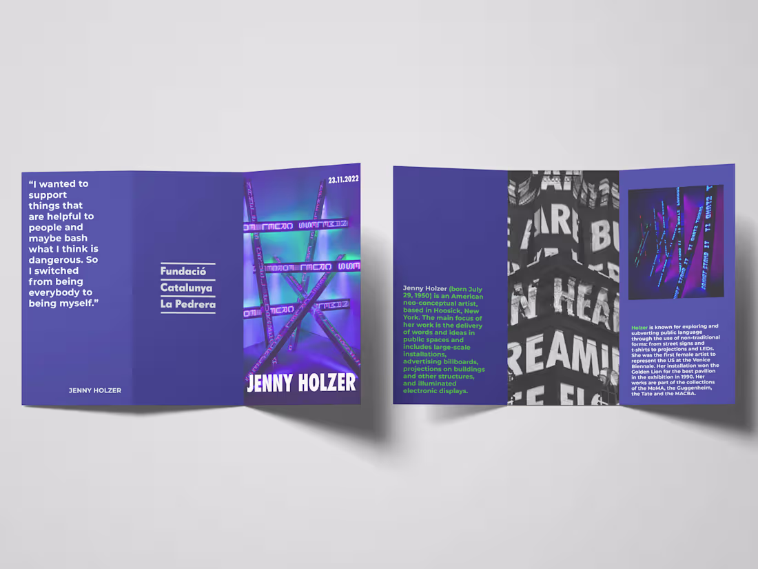 Cover image for La Pedrera: Jenny Holzer | Showcase + Brand Identity