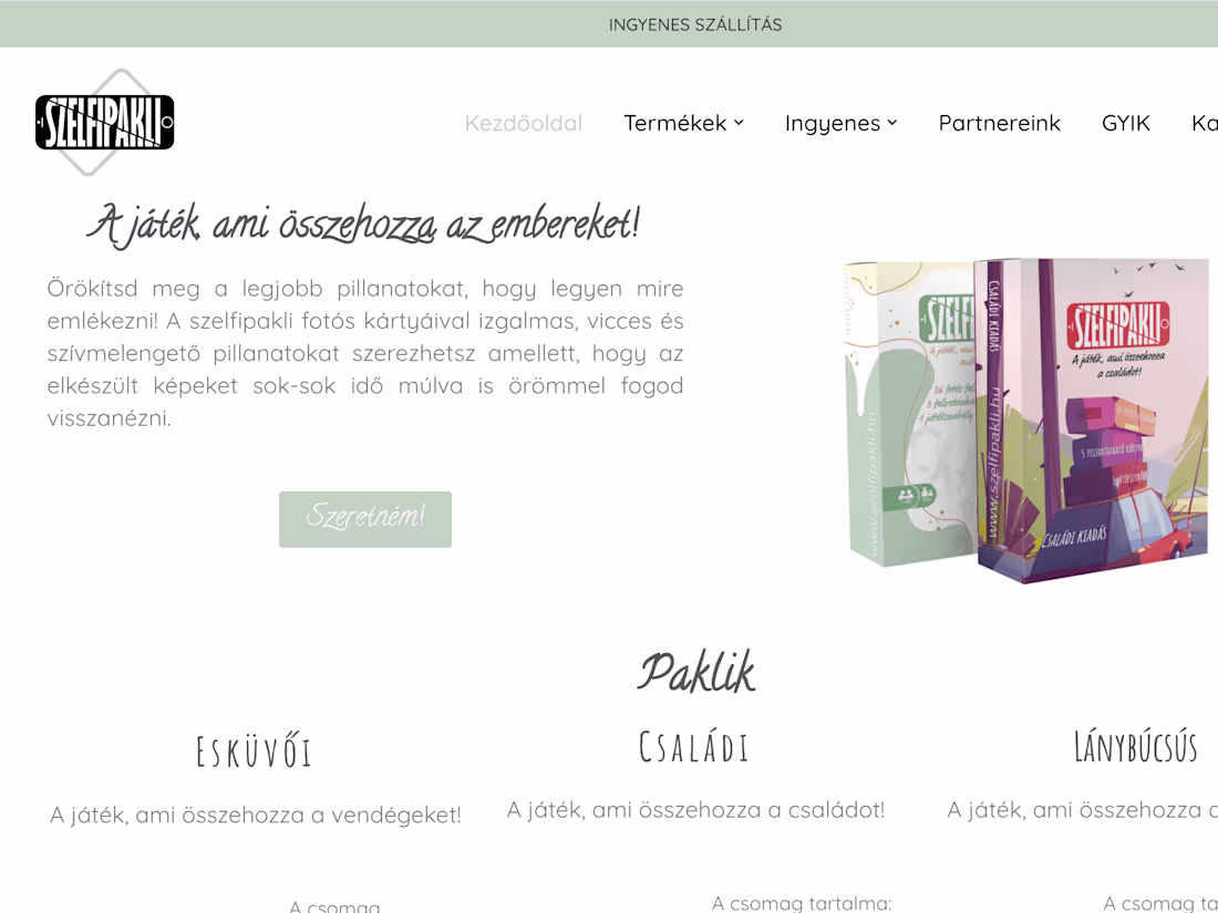 Cover image for Szelfipakli social media management