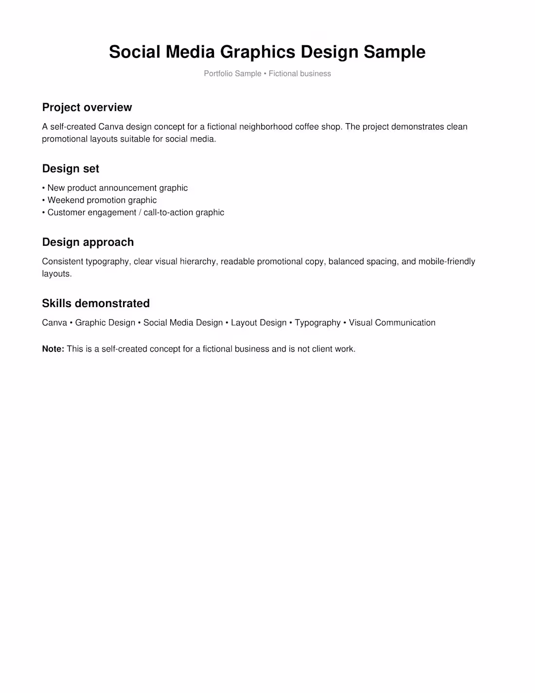 Cover image for Social Media Graphics Design Sample
A