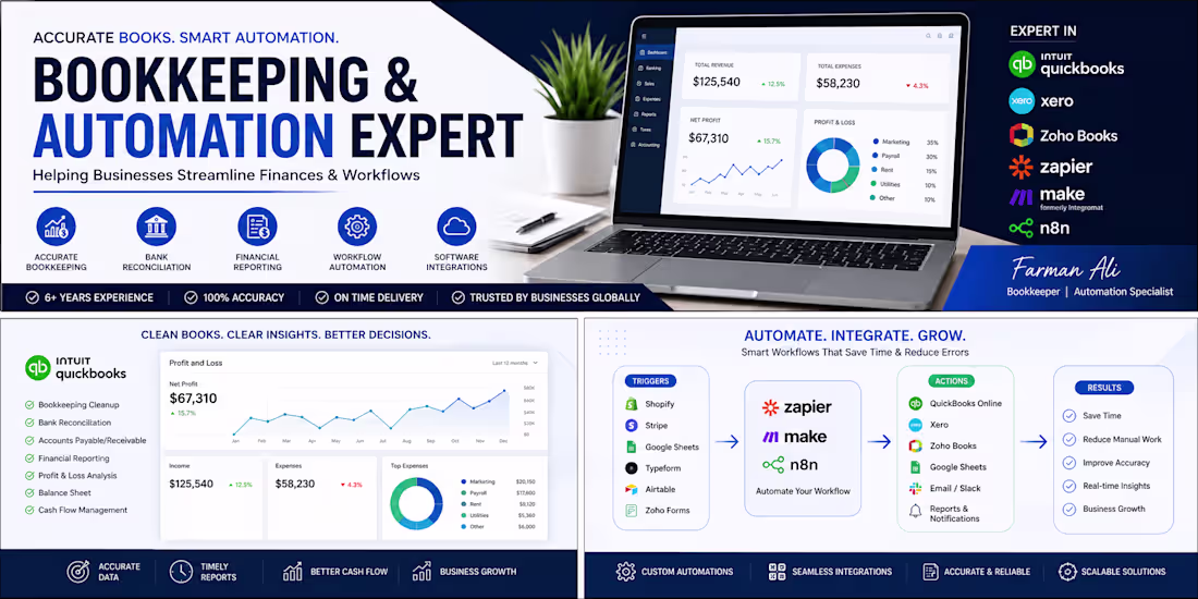 Cover image for Bookkeeping & Workflow Automation