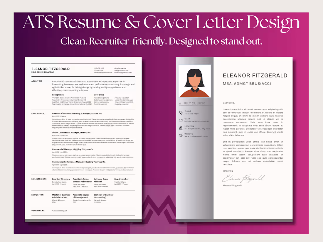 Cover image for ATS Resume & Cover Letter Design