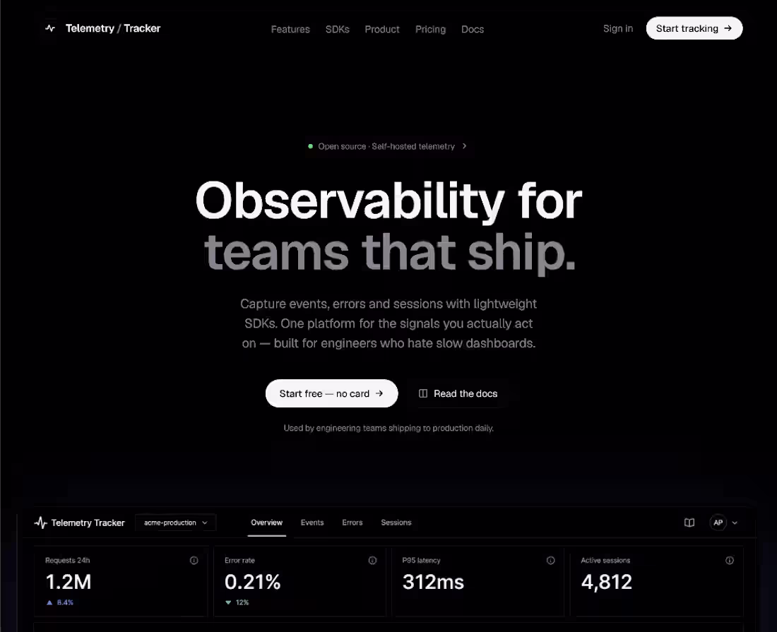 Cover image for Built a self-hosted observability platform