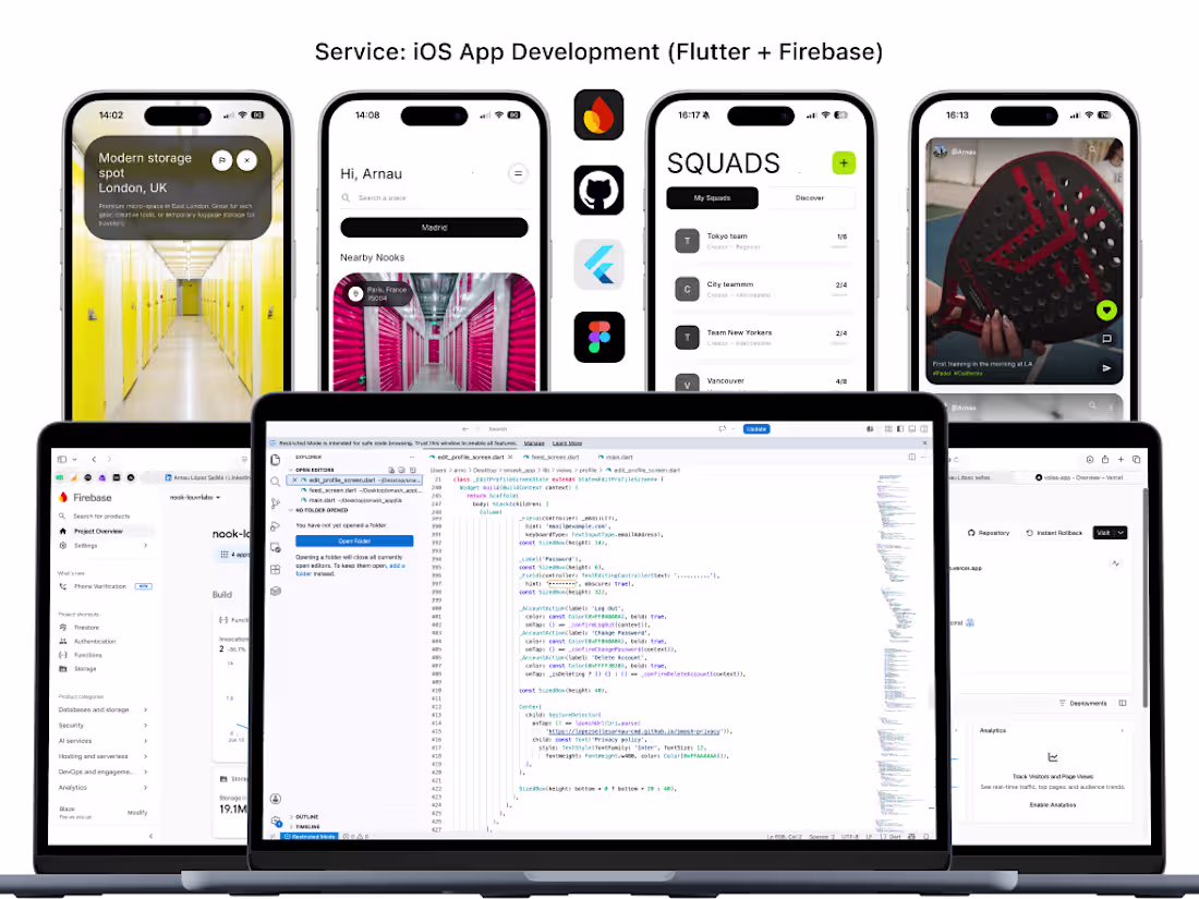 Cover image for Service: iOS App Development (Flutter + Firebase)