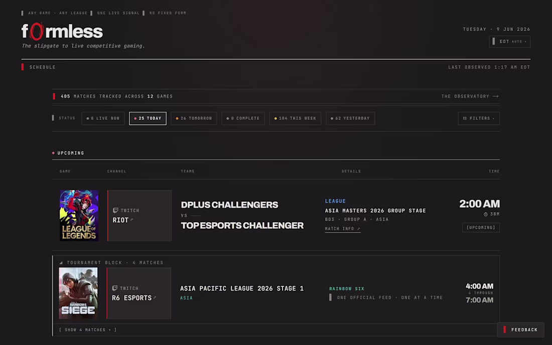 Cover image for f0rmless is essentially an esports