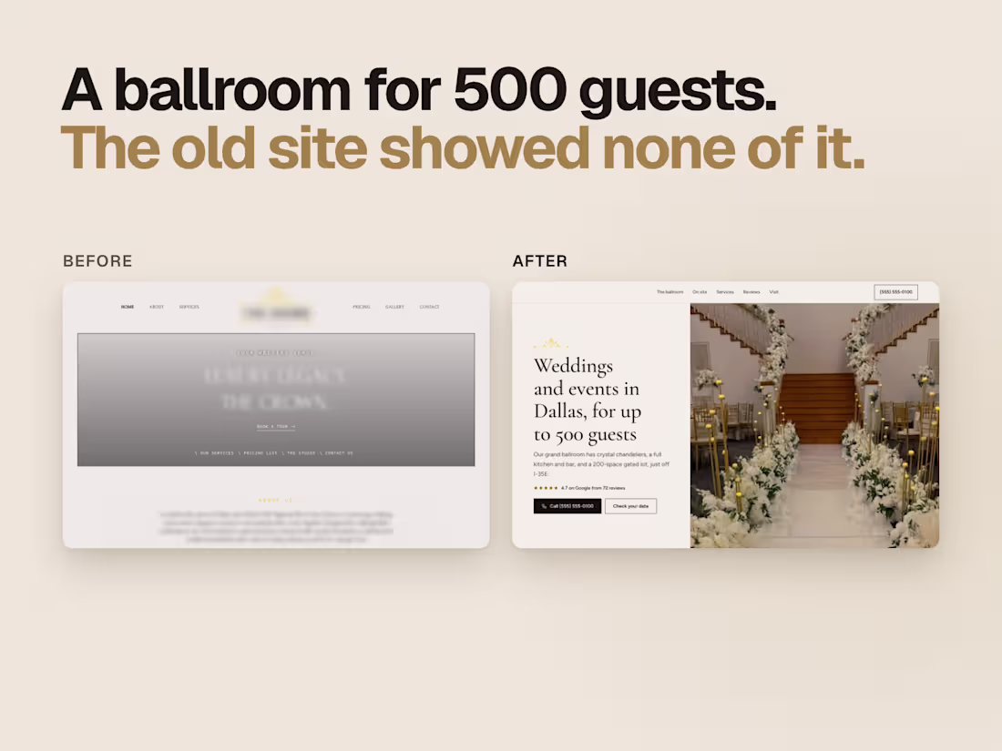 Cover image for A ballroom that holds 500
