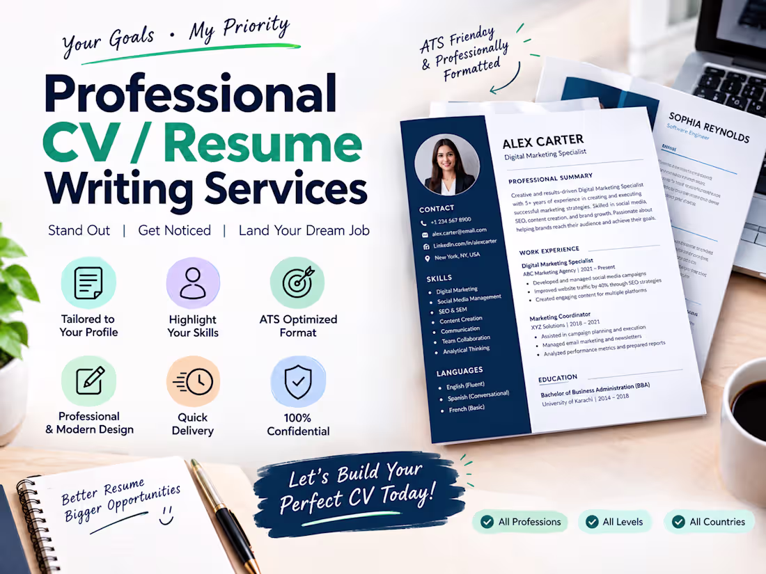 Cover image for CV / Resume Design & ATS Optimization Services