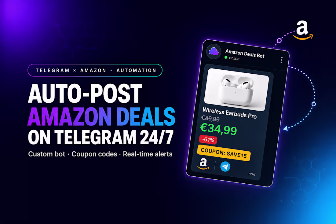 Cover image for Automatic Amazon Deals on your Telegram channels