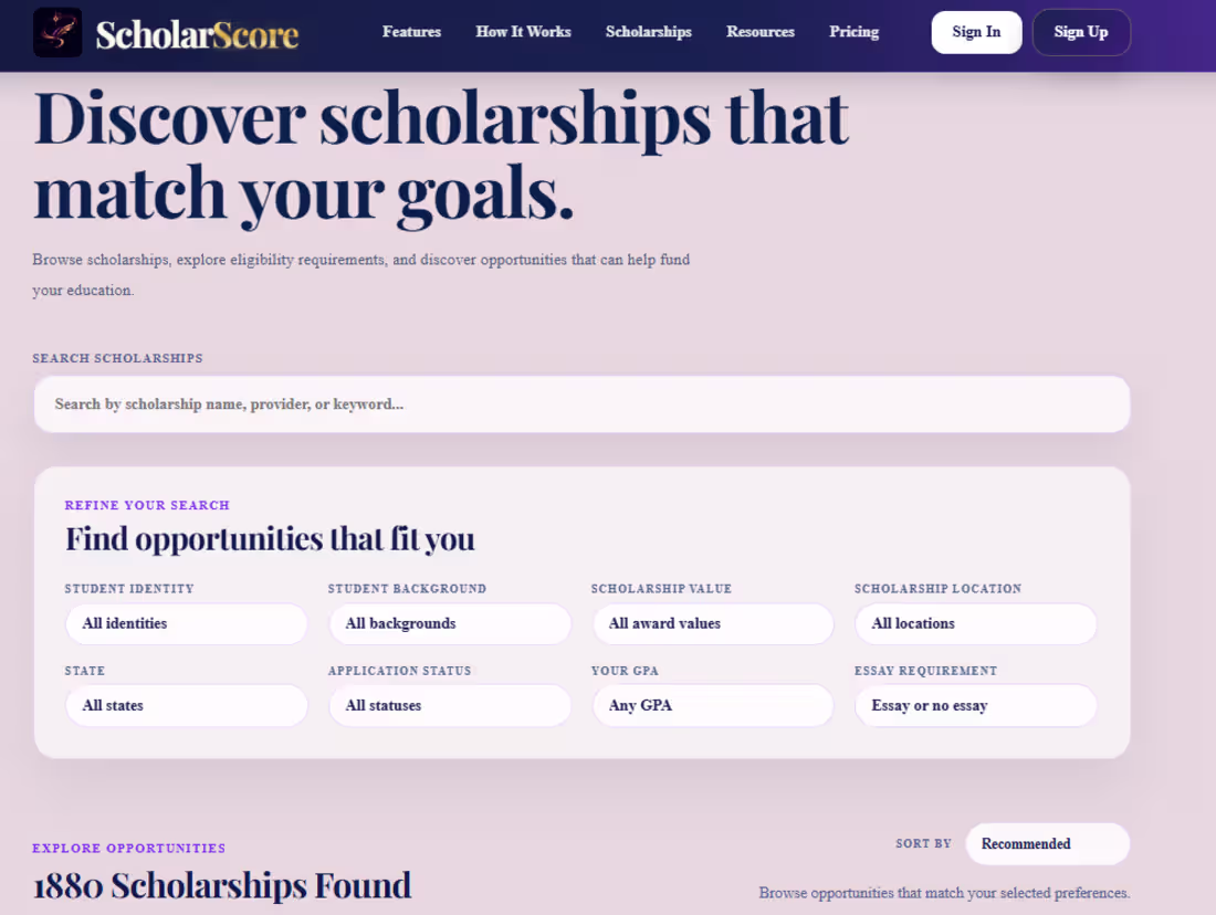 Cover image for I created and manage ScholarScore’s