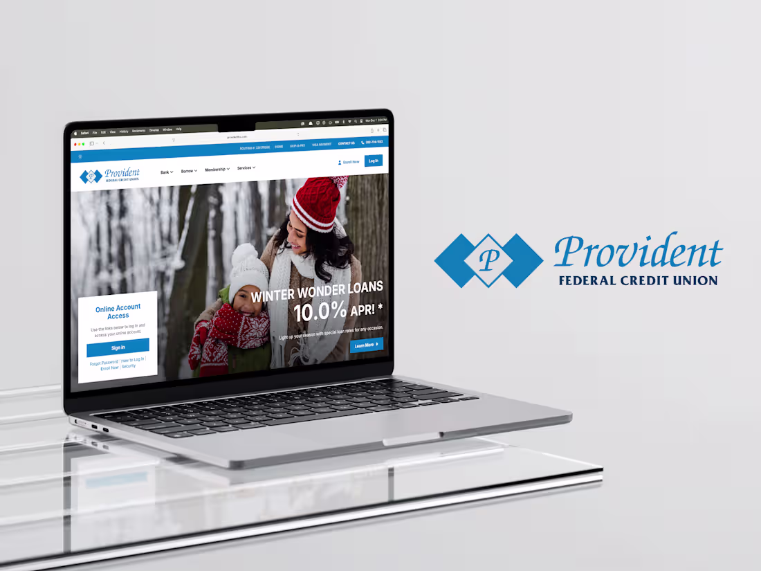 Cover image for Custom Website Redesign for Provident Federal Credit Union
